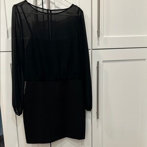 Banana Republic Black Long Sleeve mini Dress —8